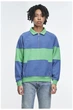 Світшот чоловічий Levi's retro 1/4 zip colour block polo sweatshirt А32960000 S Синьо-зелений (5401043409013) - зображення 2