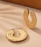 Сережки бижутерия дутые массивные кольца jeweston золотистые - изображение 4