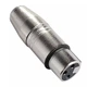 Перехідник аудіо Lucom XLR 3p-Jack 3.5mm 3pin F/F адаптер Metal корпус металік(62.09.8463) - изображение 1