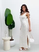 Платье длинное летнее женское ARTKNIT Ажур S-M Молочное (4823093466715) - изображение 3