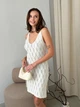 Платье короткое летнее женское ARTKNIT Ажур S-M Молочное (4823093466807) - изображение 7