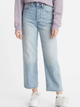 Jeansy regular fit damskie Levi's Ribcage Straight Ankle Middle Road 72693-0055 W28L29 Błękitne (5400898294294) - obraz 1