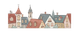 Интерьерная наклейка «Старый город» полупрозрачная 20×50 см ENTERSTORE (art. STK-CITY_20x50) - изображение 1