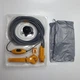 Автомобильный душ от прикуривателя 12V, портативный туристический автодуш с насосом, распылителем и шлангом 2 м, походный душ с регулировкой давления воды для туризма, пикника, дачи и путешествий Желтый DO-89 - изображение 4