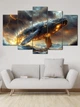 Модульна картина MAKO "Величний кит" 80x125 см MK50543 - зображення 4