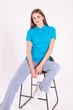 Футболка поло женская TvoePolo однотонная CLASSIC XXL Бирюзовая (830-08xxl) - изображение 2