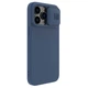 Силиконовая накладка Nillkin Camshield Silky для Apple iPhone 14 Pro Max (6.7") Синий - изображение 4