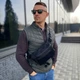 Мужская черная сумка через плечо на пояс бананка слинг TKT MK - зображення 4