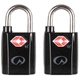 Замки Lifeventure TSA Mini Padlocks 2-Pack Чорний - зображення 1