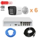 Комплект відеонагляду на 6 вуличних камер Hikvision 4Mp-IP-DS-2CD1043G2-LIUF-HybridLight зі звуком - зображення 1