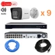 Комплект відеонагляду на 9 вуличних камер Hikvision 2Mp-IP-DS-2CD1023G2-LIUF-Hybridlight з мікрофоном - изображение 1