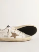 Женские кеды з логотипом Golden Goose с золотой блестящей звездой и замшевыми вставками Размер 37 Белый - изображение 4