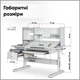 Комплект парта Mealux Florida Multicolor G + кресло Mealux Match G (Evo-52 WG + G +Y-528 G) - изображение 4