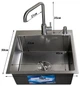 Мойка из нержавеющей стали AQUAMILL 5050 decor + смеситель + дозатор + решетка + сифон - изображение 2