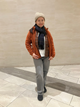 Куртка Шерпа демисезонная мужская Uniqlo 219202624 XL Оранжевая (1159826895) - изображение 6