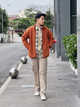 Куртка Шерпа демисезонная мужская Uniqlo 219202624 XL Оранжевая (1159826895) - изображение 8