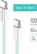 Кабель ColorWay Type-C - Type-C braided cotton PD Fast Charging 60W 3А 1 м Green (CW-CBPDCC061-G) - изображение 2