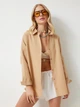 Рубашка хлопковая оверсайз женская Happiness MX00167 36 Camel (8684347163561) - изображение 1