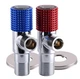 Комплект кранів кутових кераміка SOLOMON EXCLUSIVE 1/2″X1/2″ 9889 RED/BLUE (комплект2шт.) - зображення 1