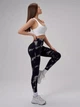 Женские лосины пуш ап спортивные для тренировок мрамор повседневные Marble c Push Up эффектом XL Черный (17003956) - изображение 6