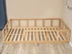 Детская деревянная кровать Монтессори BUSY WOOD без ножек, с ламелями Модель 10 Натуральное дерево 190х140 см - изображение 10