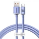 Кабель Baseus Crystal Shine Series Fast Charging Type-C 100W (1.2m) purple - изображение 1