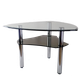 Стол журнальный из стекла с фацетом Трио cb-3chr50 (800x800x525) - изображение 2