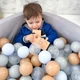 Сухий басейн м'який Плюш вельвет сірий з кульками 100 шт в комплекті 100х40см для дому та вулиці - зображення 4