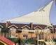 Тент парус тіньовий трикутний 3х3х3м Навіс із сітки сонцезахисний для дачі пляжу Молочний - зображення 2