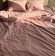 Комплект постельного белья LavSon Washed Cotton Вареный хлопок Двухспальный 180х220 (с простыней на резинке 160х200х25) Пудра - изображение 4