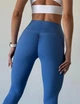 Спортивные женские леггинсы Soft с косым поясом и боковыми карманами Brazilian Push Up V-пояс Однотонные L Синие (5117L) - изображение 6
