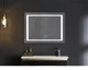 Зеркало 90x70 см Антизапотівне LED Touch Сенсор Фасадне Підсвічування Діммер Mixxus Style MR13-90x70-REVERSE Скло 5 мм із Срібною амальгамою Алюмінієвий каркас Товщина 3 см (MI6667) - зображення 3