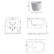 Биде подвесное Nic Design Pin 004706001 wall hung white glossy - изображение 3