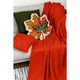 Вязаный плед Прованс Happy Fall Kosa 130*170 см оранжевый - изображение 4