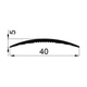 Поріг алюмінієвий Алюсервіс ПАС-1911 АО40Г гладкий 40*5 мм 0,9 м дуб сонома - зображення 2