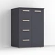 Комод на 4 шухляди з дверима IDEA ТКБ-363 Антрацит - зображення 2