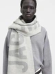 Женский шарф с логотипом JACQUEMUS с бахромой Серый - изображение 2