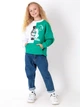 Свитшот для девочки Mevis Mickey Mouse белый с зеленым 4026-03 116 см - изображение 2