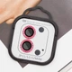 Защитное стекло Epik Metal Shine на камеру (в упак.) для Apple iPhone 12 / 12 mini / 11 Красный / Red - изображение 2