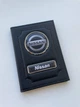 Шкіряна обкладинка для автодокументів з логотипом NISSAN - зображення 1