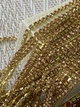 Стразова цепочка Персиковий камінь 2мм в золотій оправі (1 метр), - изображение 3