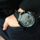 Часы наручные мужские SKMEI 1515BK BLACK, часы наручные электронные тактические. Цвет: черный - изображение 1