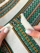 Пасхальное полотенце лляное для корзины Рандеву 70х30 см Зеленый - изображение 6