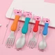 Набір дитячих столових приборів із нержавіючої сталі Peppa Pig 2 ложки та 2 вилки для дитини з ручкою у формі Свинки Пепи (102110643) - зображення 5