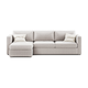Мягкий угловой диван раскладной со спальным местом MeBelle VINCE-CORNER 260x150 в гостиную, бежевый велюр - изображение 1