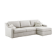 Большой угловой диван раскладной со спальным местом MeBelle ISSA-CORNER 280x150 для спальни, серый велюр - изображение 1