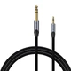 Аудіокабель 6.35мм-3.5мм TRS Vention Cotton Braided Gray Aluminum Alloy Type 3.5mm to jack 6.35mm (5m). Black - зображення 1