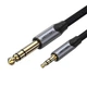 Аудіокабель 6.35мм-3.5мм TRS Vention Cotton Braided Gray Aluminum Alloy Type 3.5mm to jack 6.35mm (5m). Black - зображення 2