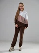 Детский спортивный костюм (худи + штаны) для девочки Tair 1182 98 см Шоколад (2100035660397) - изображение 4
