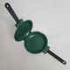 Двойная сковорода для готовки с двух сторон Pancake Maker, двухсторонняя сковорода для блинов и панкейков PKMR-19-Green/Black - изображение 5